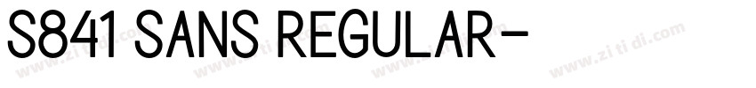 S841 Sans Regular字体转换
